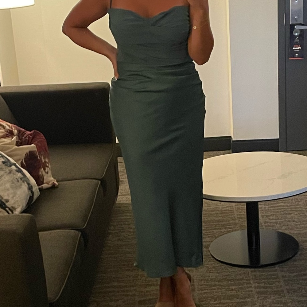 House of CB forest midi dress
